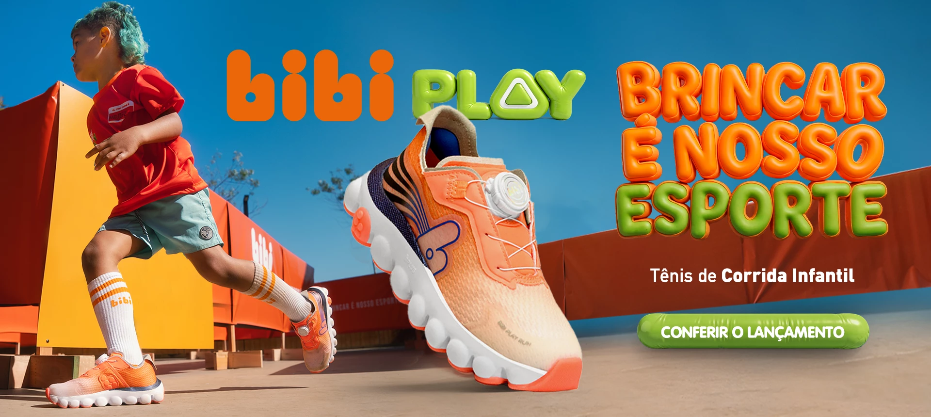 Bibi Play: brincar é nosso esporte — tênis de corrida infantil